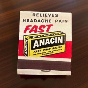 Vintage Dristran Preparation H & Anacin Matchbook Unstruck RARE Gag Gift